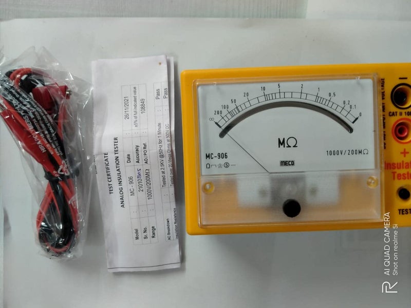 Meco Mc 906 0 to 200m Ohms Analog Insulation Tester - Image 4