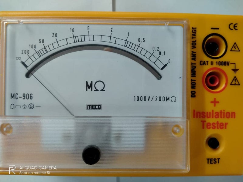 Meco Mc 906 0 to 200m Ohms Analog Insulation Tester - Image 1