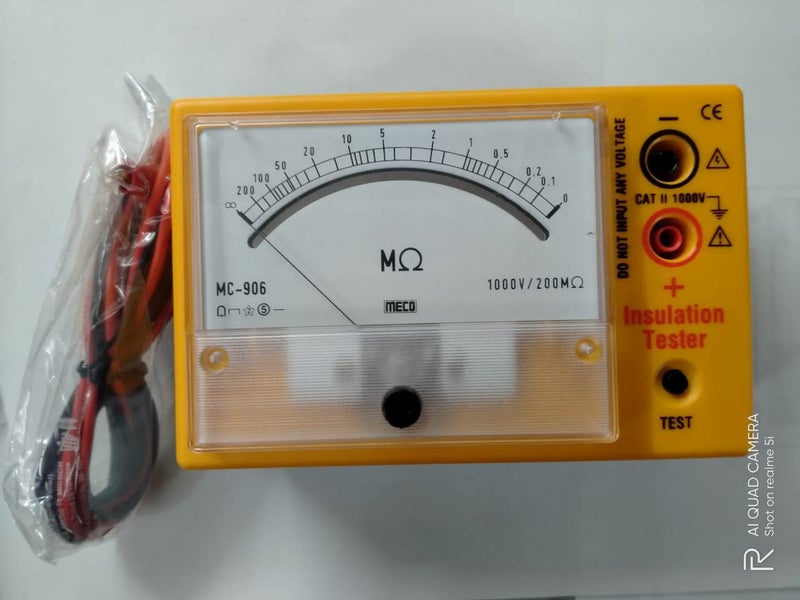 Meco Mc 906 0 to 200m Ohms Analog Insulation Tester - Image 2