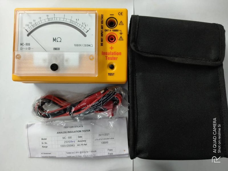 Meco Mc 906 0 to 200m Ohms Analog Insulation Tester - Image 5