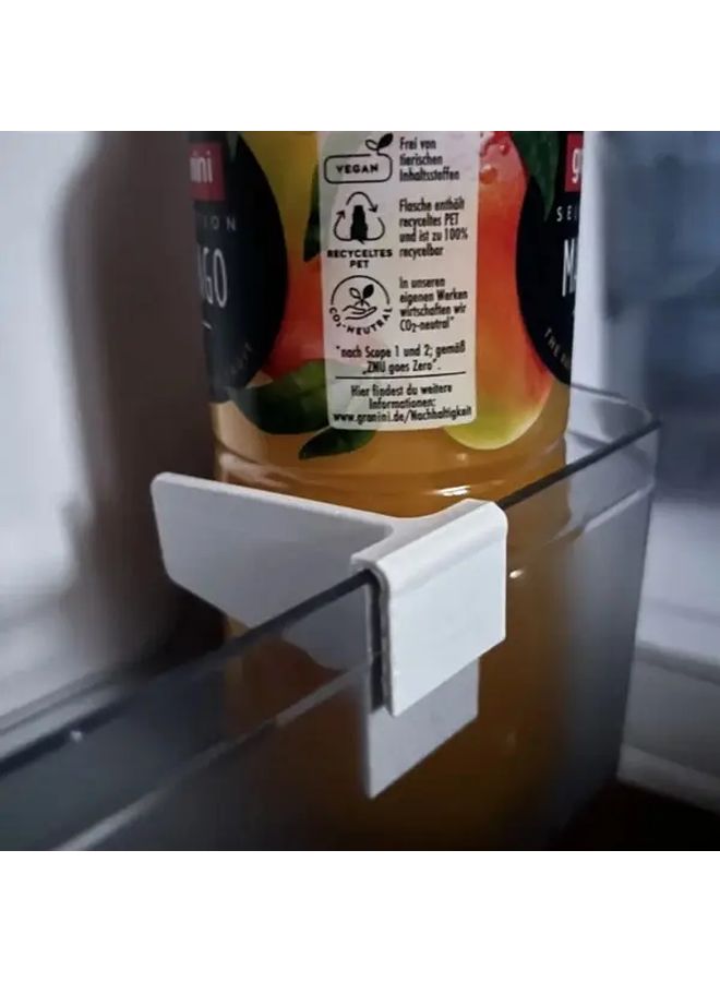 Rv Adjustable Fridge Divider Heavy Duty White Adjustable Shelf For Rv Caravan Refrigerator Space Saving Door Wall Mounted Organizer Free Installation Fits Most Camper Motorhomes 1pc - Image 3