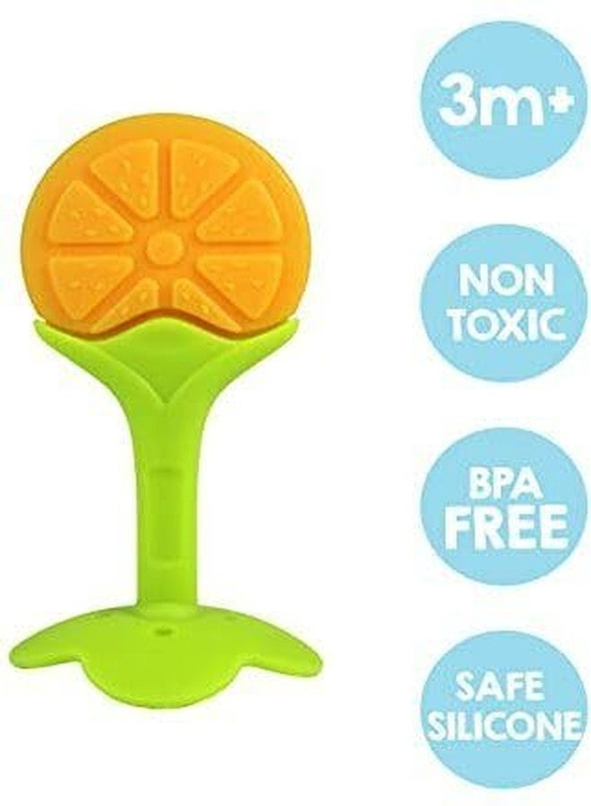 Roforuf Silicone Baby Feeding Spoon Set (2 pcs) with Fruit Shape Teether | BPA-Free Soft Spoon & Chew Toy | Gentle Tip, Easy-Grip Handle | Safe Weaning & Teething Set for 3–12 Months (Pack 3) - Image 4
