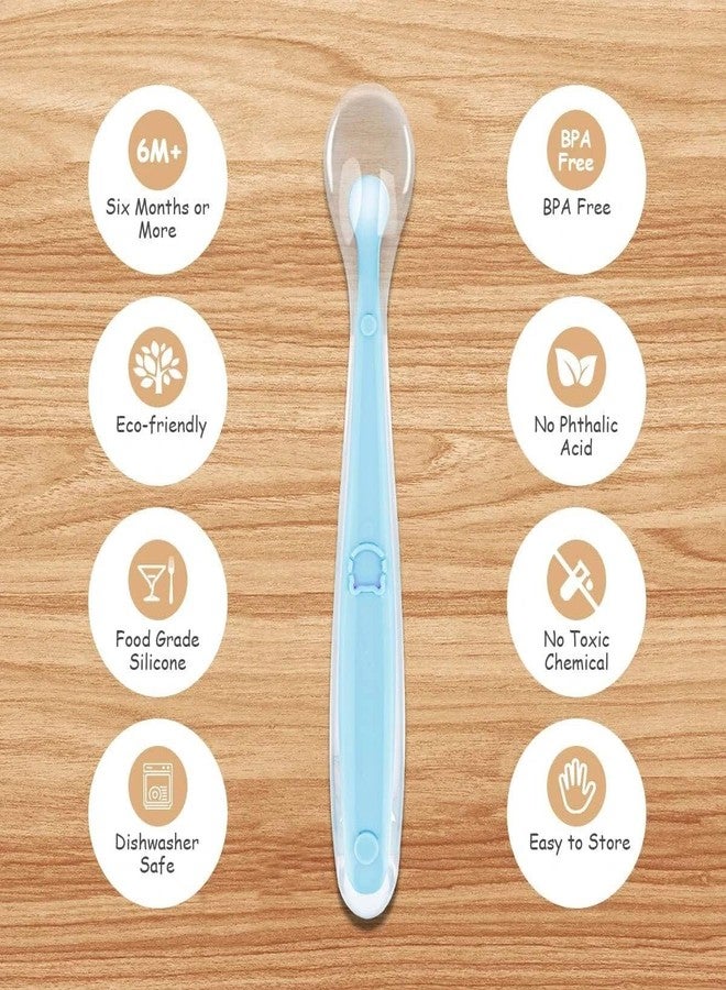 Roforuf Silicone Baby Feeding Spoon Set (2 pcs) with Fruit Shape Teether | BPA-Free Soft Spoon & Chew Toy | Gentle Tip, Easy-Grip Handle | Safe Weaning & Teething Set for 3–12 Months (Pack 3) - Image 5