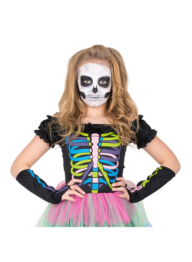 Neon Skeleton Halloween Costume Medium (5+ Years) - Image 3