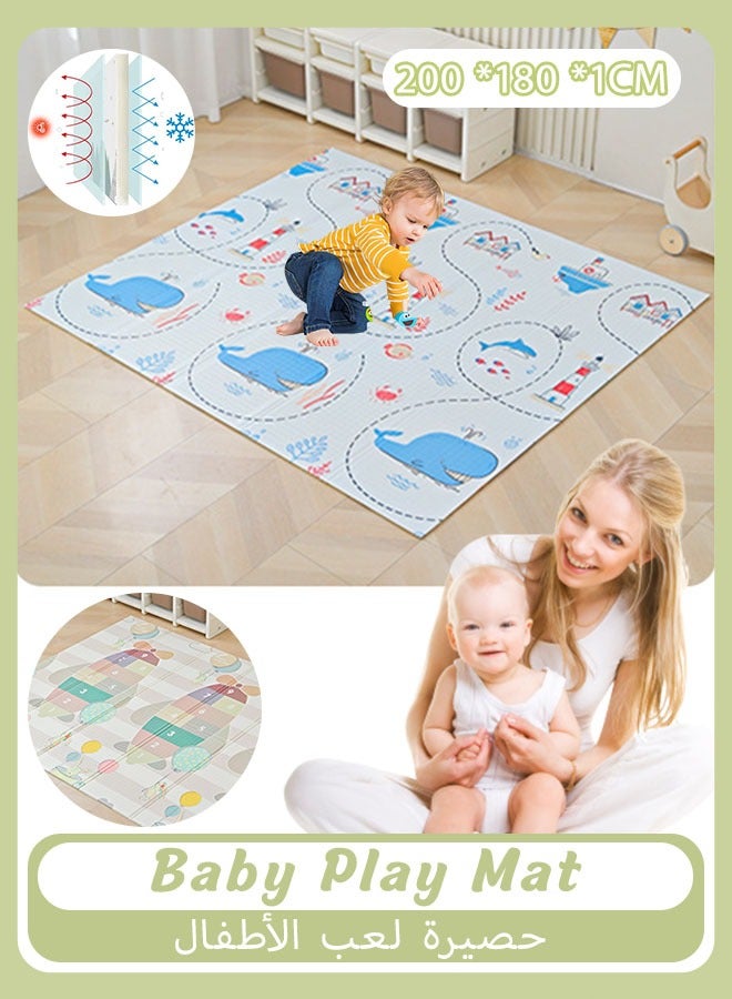 NEW Baby Play, Mat 200*180cm Extra Thick Soft Kids Crawling Mat, Waterproof Non-Slip Large Reversible Playmat Crawling Mat,  Baby Playmats for Playing or Camping Bedroom Living Room Carpet  - Image 1