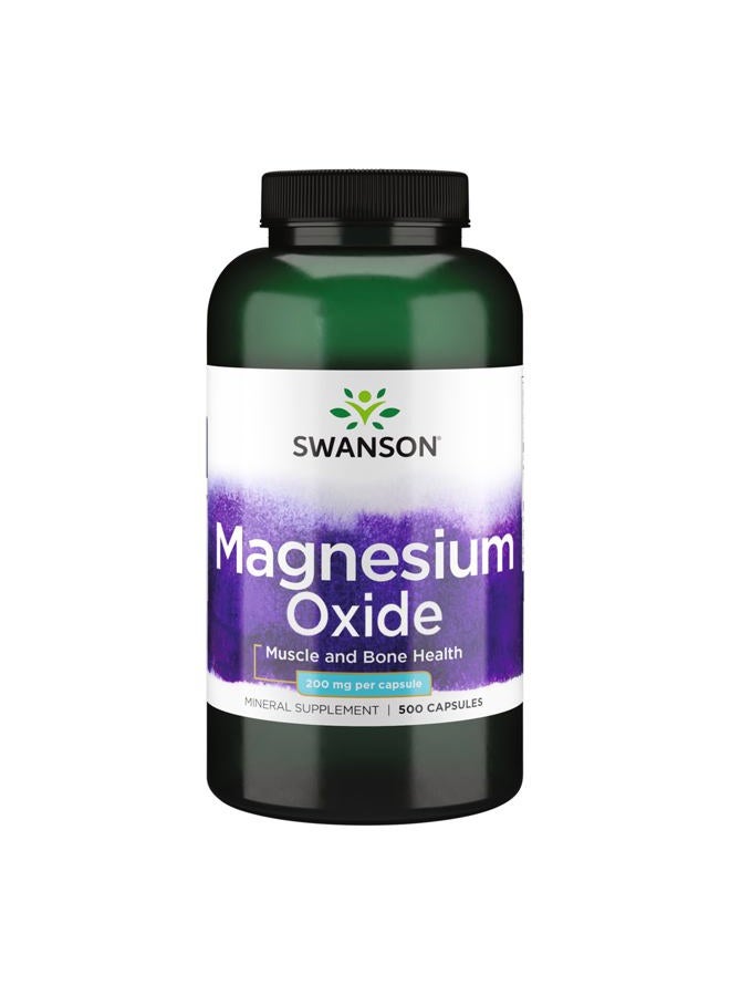 SWANSON Magnesium 200 Mg 500 Capsules - Image 1