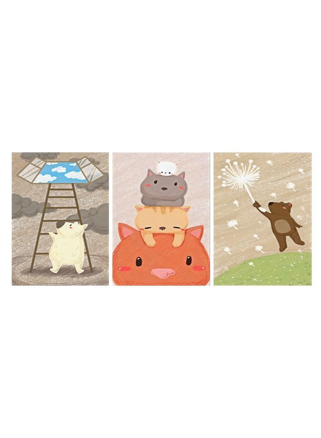 Marktna Decorative Wall Art Painting With a Modern Design for Children Rooms 3 Pieces Size 120x60cm - Image 2