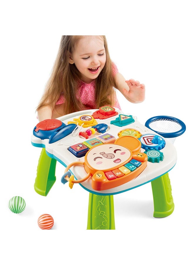Berma Baby Music Baby Activity Center Toy 12-18 Months Activity Table Baby Toys 6 to 12 Months Early Learning 8 9 10 12 Month Old Toddlers Christmas Birthday Gifts for 1 2 3 Year Old Infant Kids - Image 4