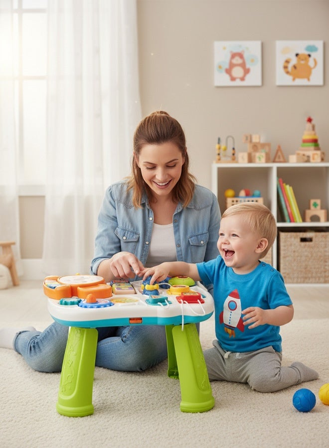 Berma Baby Music Baby Activity Center Toy 12-18 Months Activity Table Baby Toys 6 to 12 Months Early Learning 8 9 10 12 Month Old Toddlers Christmas Birthday Gifts for 1 2 3 Year Old Infant Kids - Image 3