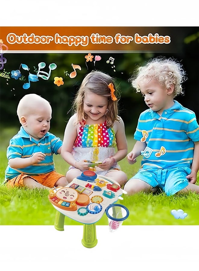 Berma Baby Music Baby Activity Center Toy 12-18 Months Activity Table Baby Toys 6 to 12 Months Early Learning 8 9 10 12 Month Old Toddlers Christmas Birthday Gifts for 1 2 3 Year Old Infant Kids - Image 5