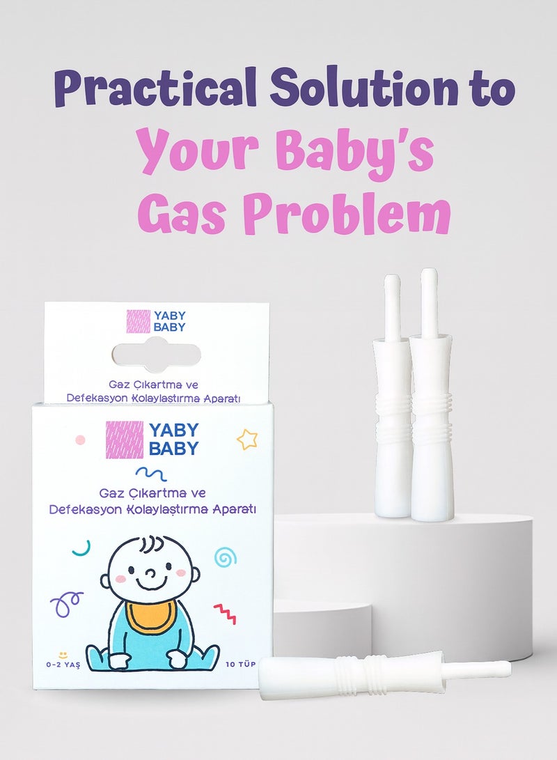 أنبوب تفريغ الغازات للأطفال – أداة طبية معقمة للاستخدام الواحد لتخفيف المغص والغازات (10 قطع) - Image 1