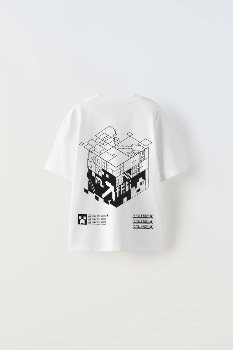 مينيمن جيجيليري My Little Ones Minecraft Boy T-Shirt - White