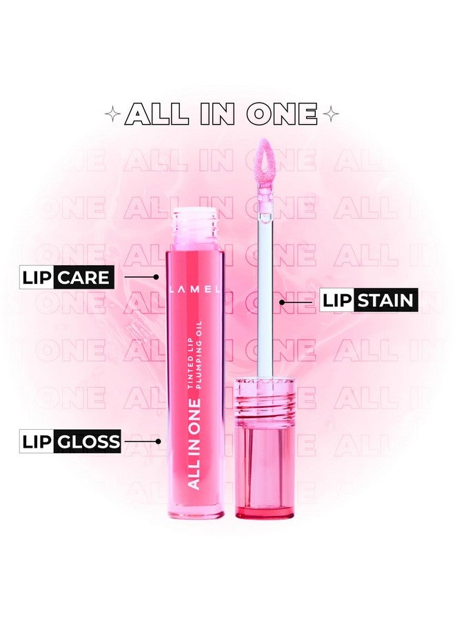 LAMEL - All In One Lip Tinted Plumping Oil 402-Pink Sparkle| Gives Healthy-Looking Lips |Comfortable Formula |Beautiful Natural Tint |Nourishing And Plumping Effect |3Ml - Image 3