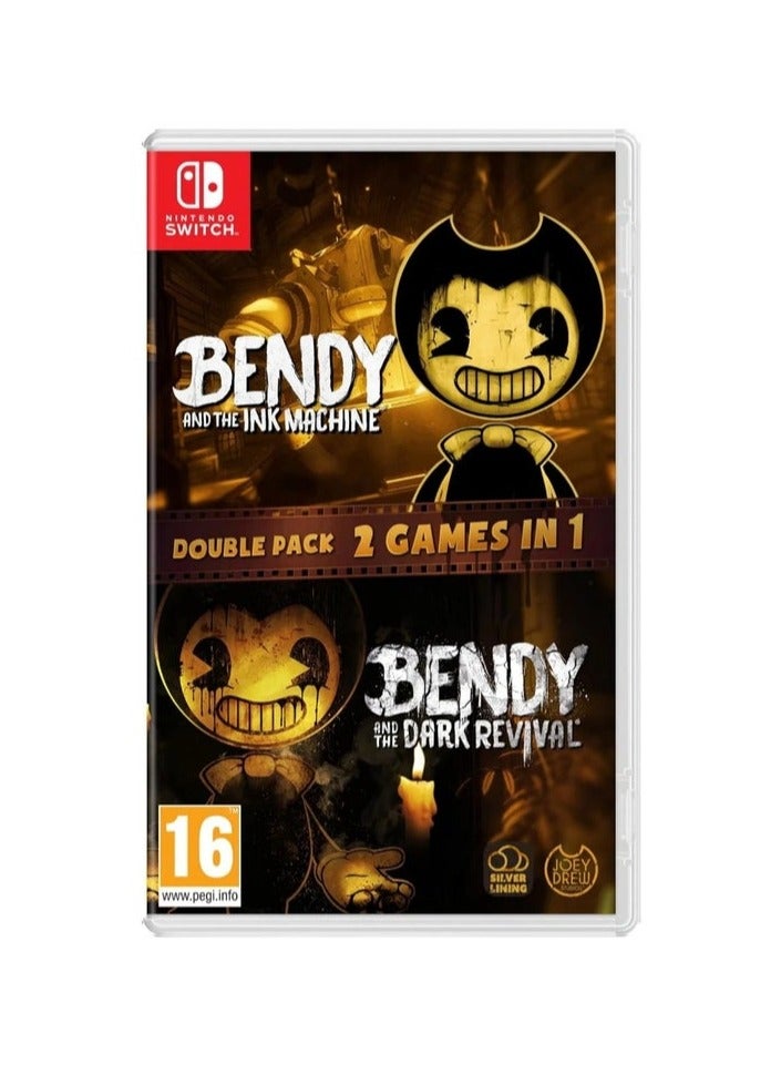 سيلفر لينينجز تجمع Bendy Double Pack على Nintendo Switch لعبتين كاملتين من سلسلة Bendy الشهيرة، وهما Bendy and the Ink Machine و Bendy and the Dark Revival في حزمة واحدة. - Image 1