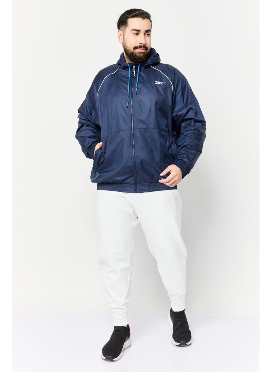 Reebok Men Sportswear Fit Long Sleeves Outdoor Jacket, Navy  - Image 3