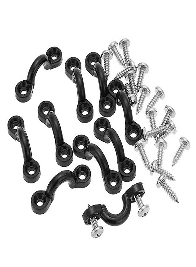 CoguZed 10Pcs Kayak Rigging Kit - Nylon Bungee Deck Loops with Eye Hooks, U Hooks, Boat & Kayak Deck Tie Down Kit - Image 4