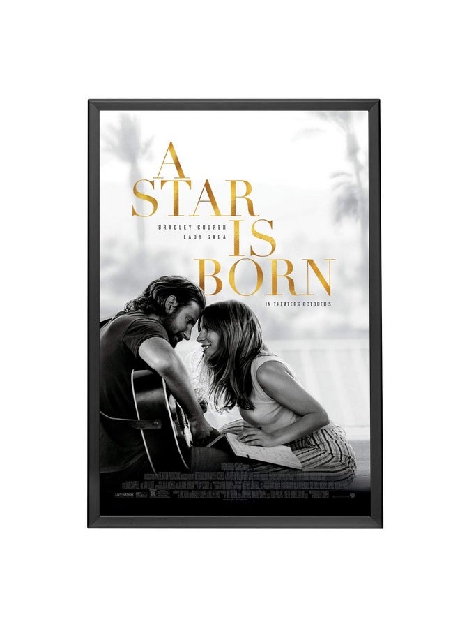 SnapeZo - SnapeZo Movie Poster Frame 24x36, Black, 1.25 Inch Aluminum Profile, Front-Loading Snap Frame, Wall Mounting, Professional Series - Image 1