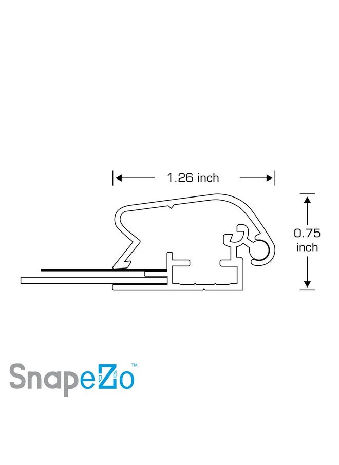 SnapeZo - SnapeZo Movie Poster Frame 24x36, Black, 1.25 Inch Aluminum Profile, Front-Loading Snap Frame, Wall Mounting, Professional Series - Image 1