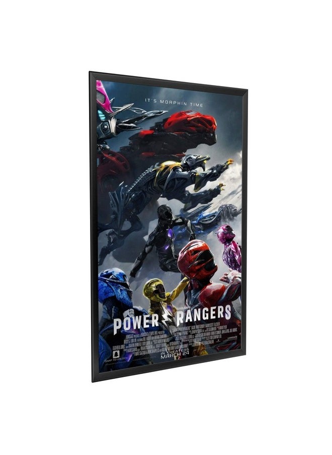 SnapeZo - SnapeZo Movie Poster Frame 24x36, Black, 1.25 Inch Aluminum Profile, Front-Loading Snap Frame, Wall Mounting, Professional Series - Image 1