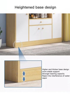 Sharpdo Sharpdo Modern Minimalist Multifunctional Kitchen Cupboard Storage Cupboard Coffee Cabinet 110*30*80 cm  - Image 5