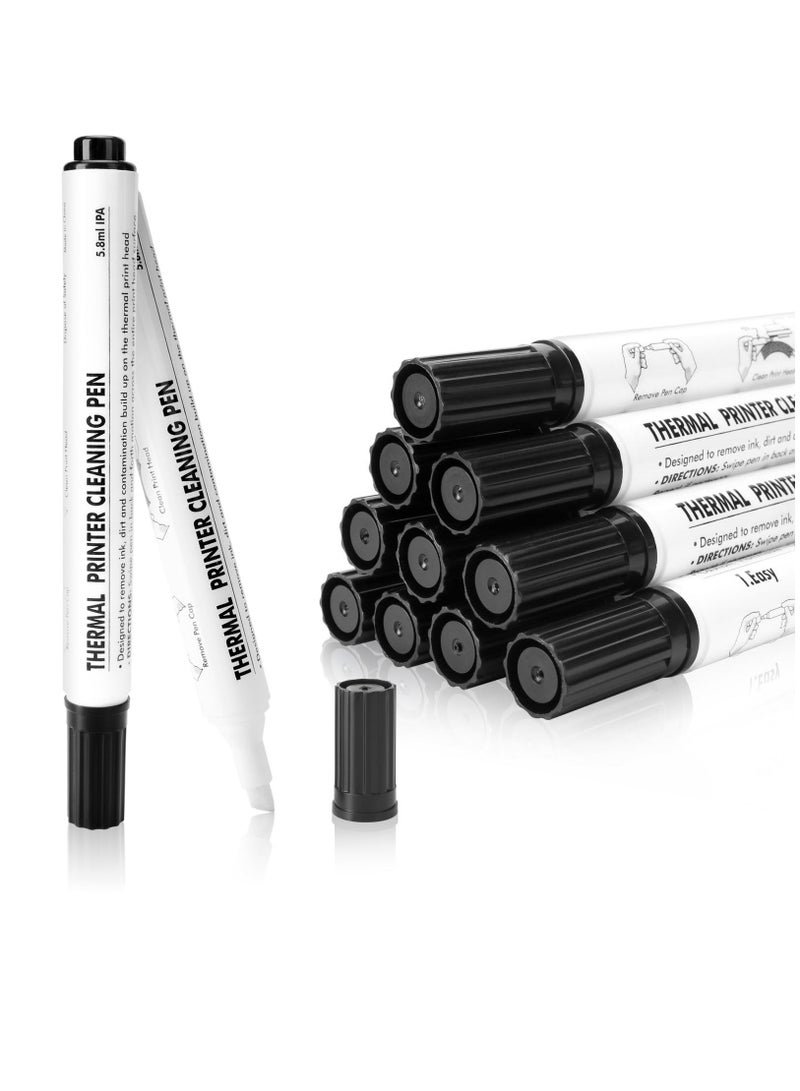 Thermal Printer Cleaning Pen, Universal Printer Printhead Cleaning Pen Cleaning Kit, Thermal Print Head Cleaning Pen for Card Printer Thermal Printer, 12 Pcs  - Image 1