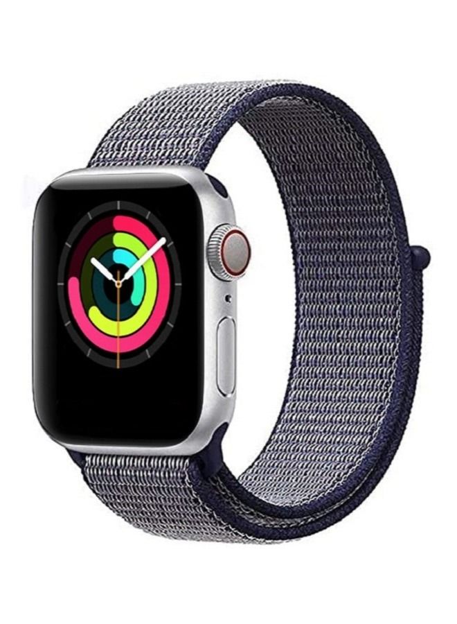 CATANES Apple Watch 38mm 40mm 41mm Nylon Sport Loop Band Compatible with iWatch Series 7/SE/6/5/4/3/2/1 Dark Blue Violet