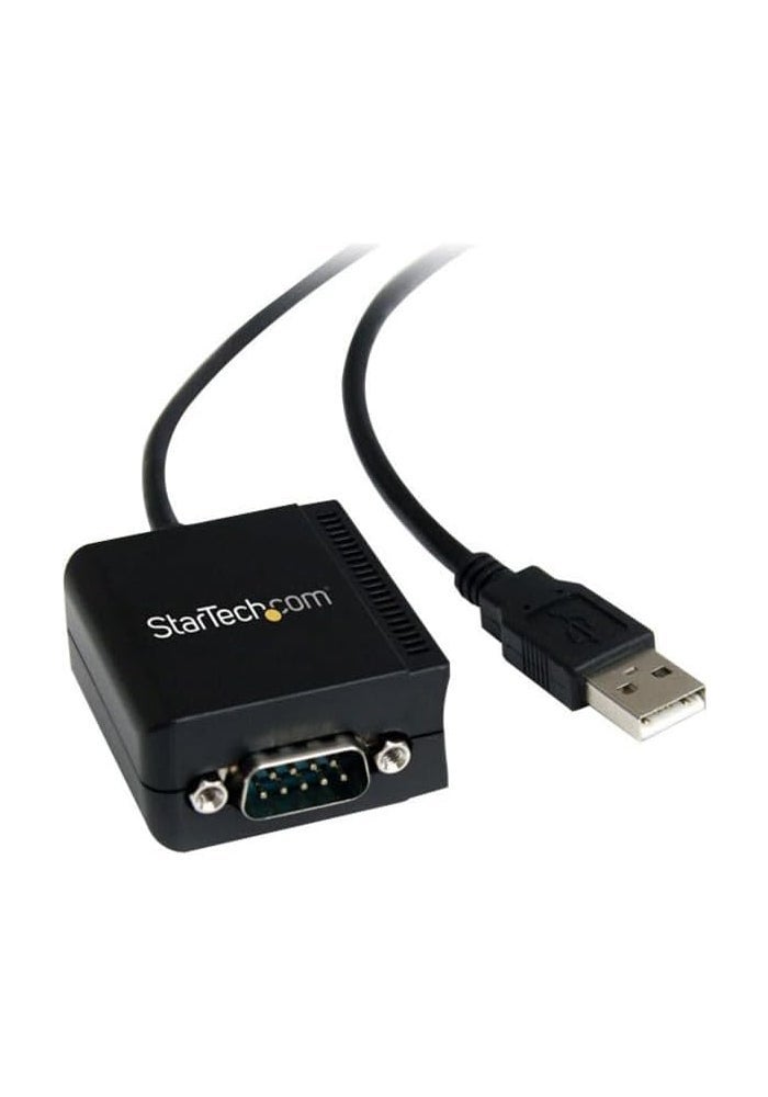 StarTech.com USB to Serial Adapter - 1 Port - FTDI UART Chip - DB9 (9-Pin) - RS232 Adapter - Black - Image 2