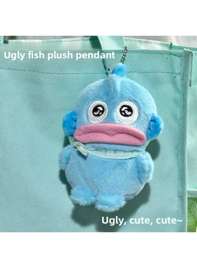 Social Fear Of Ugly Fish Clown Fish Ornaments Plush Doll Hanton Doll Pendant Plush Toy Cunnable Sitting Mermaid-Color:Ugly Fish Plush Pendant [two]