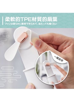 مروحة يد محمولة مع كشاف LED – قابلة للشحن عبر USB وعلقة للتعليق