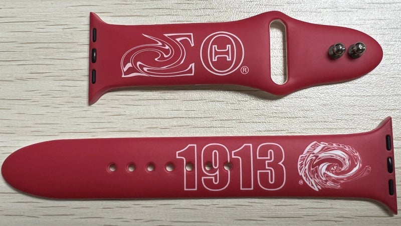 Bluejw Engraved Greek Sorority Fraternity Smart Sports Silicone Watch Band Replacement Strap for Ultra 42mm 44mm 45mm 49mm Watches – Replace the Watch Strap - Image 1