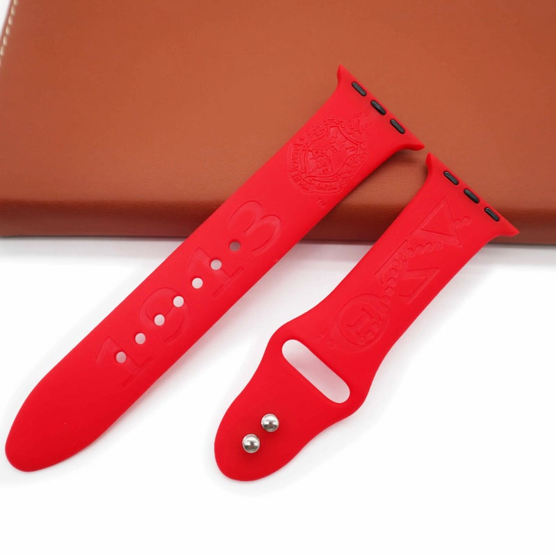 Bluejw Engraved Greek Sorority Fraternity Smart Sports Silicone Watch Band Replacement Strap for Ultra 42mm 44mm 45mm 49mm Watches – Replace the Watch Strap - Image 5