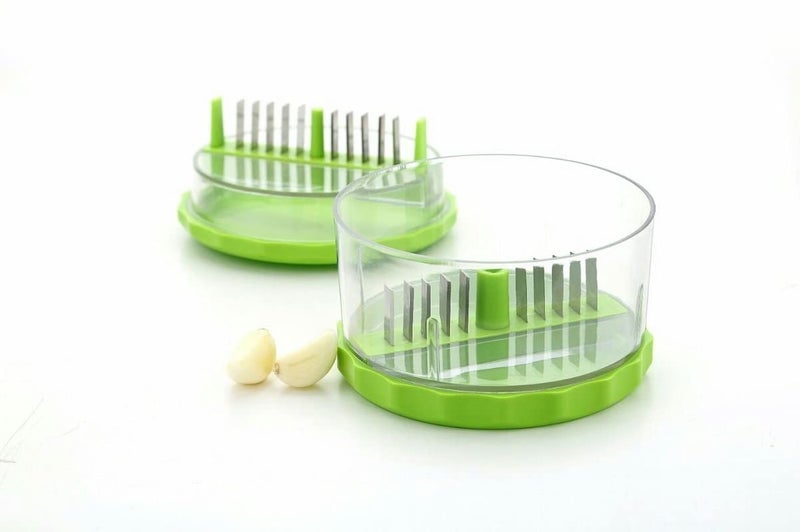 Fancy Garlic Presses Peeler Chopper Dicer for Nuts Ginger Kitchen Tool Multicolor Pack of 2 - Image 3