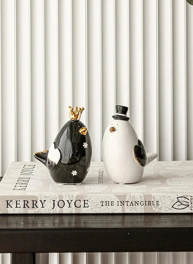 KNOT HOME Berdy Arneson Gold Beak Lovebirds Knot Home Designer Accessory for Bedroom Living Dining Room Office Area Décor