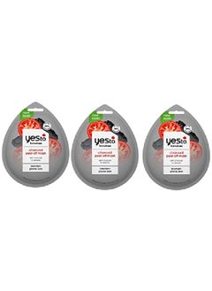 Tomatoes Charcoal Peeloff Mask Exfoliating Formula To Retain & Restore Skins Balance Peel Away Impurities With Charcoal & Antioxidants Natural Vegan & Cruelty Free 3 Pack 033 Ounce
