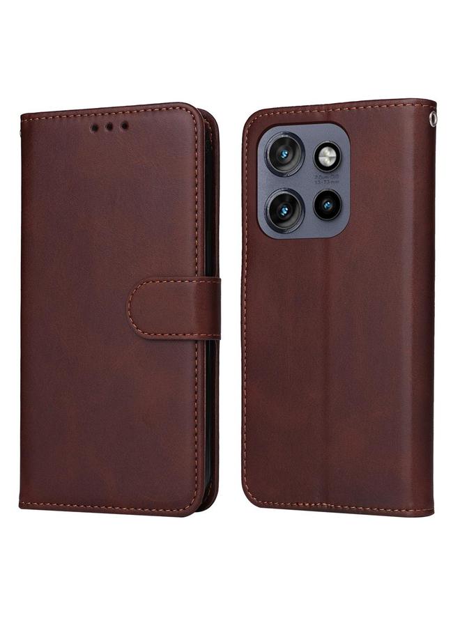 erorex Case For Motorola Edge 50 Neo / ThinkPhone 25 Classic Calf Texture Flip Leather Phone Case - Image 1
