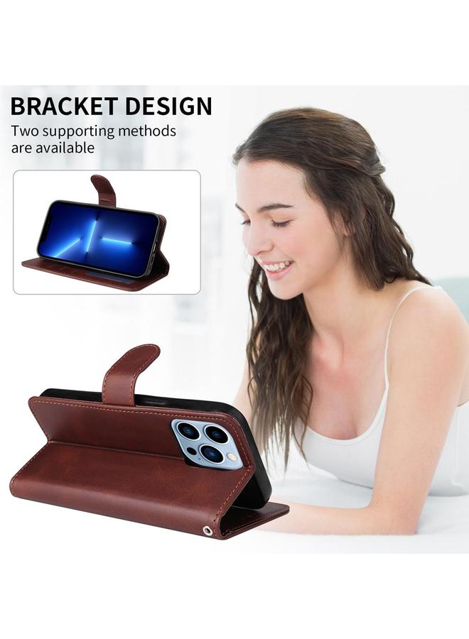 erorex Case For Motorola Edge 50 Neo / ThinkPhone 25 Classic Calf Texture Flip Leather Phone Case - Image 4