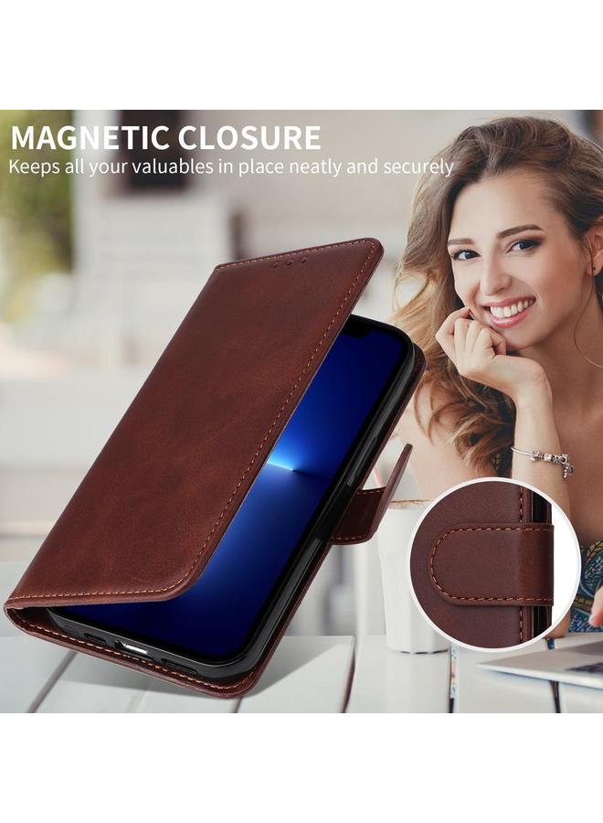 erorex Case For Motorola Edge 50 Neo / ThinkPhone 25 Classic Calf Texture Flip Leather Phone Case - Image 5