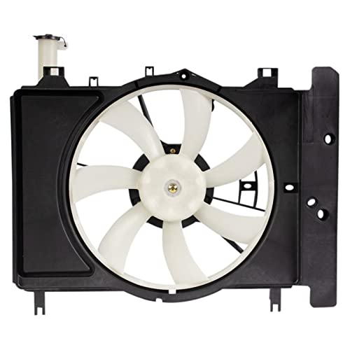 TRQ Radiator Cooling Fan Assembly Compatible with 2007-2014 Toyota Yaris TO3115145 - Image 1