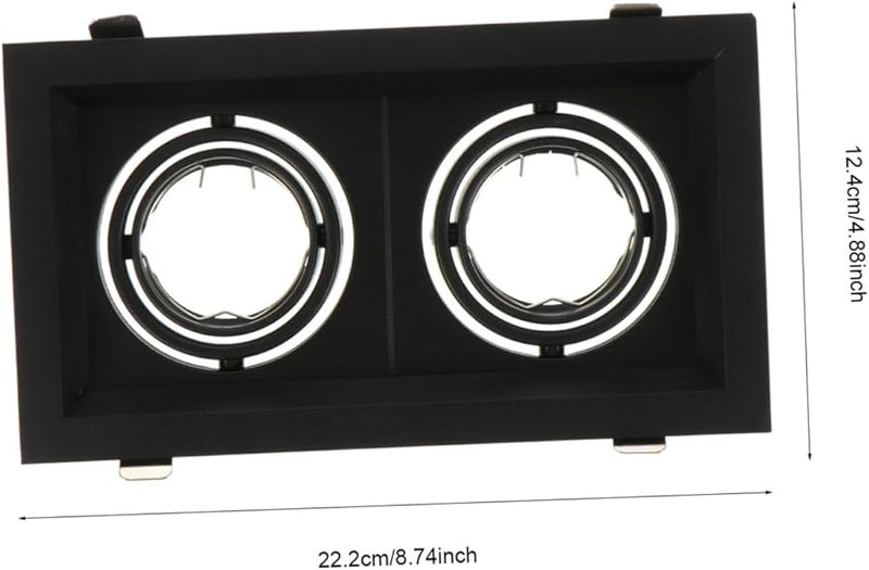 Adjustable White Plastic Flush Mount LED Ceiling Light Fixture with Trim Ring - Image 3