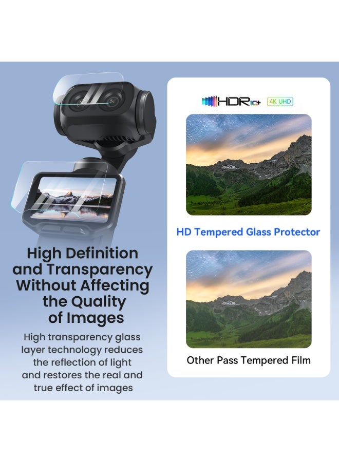 aMagisn 2PCS Ultra-Smooth Touch Tempered Lens Protector for Insta360 Luna Ultra Camera Lens Protection Film, 9H+ Hardness Anti-Scratch HD Clear Glass, High Transparency Anti-Reflective Coating - Image 4