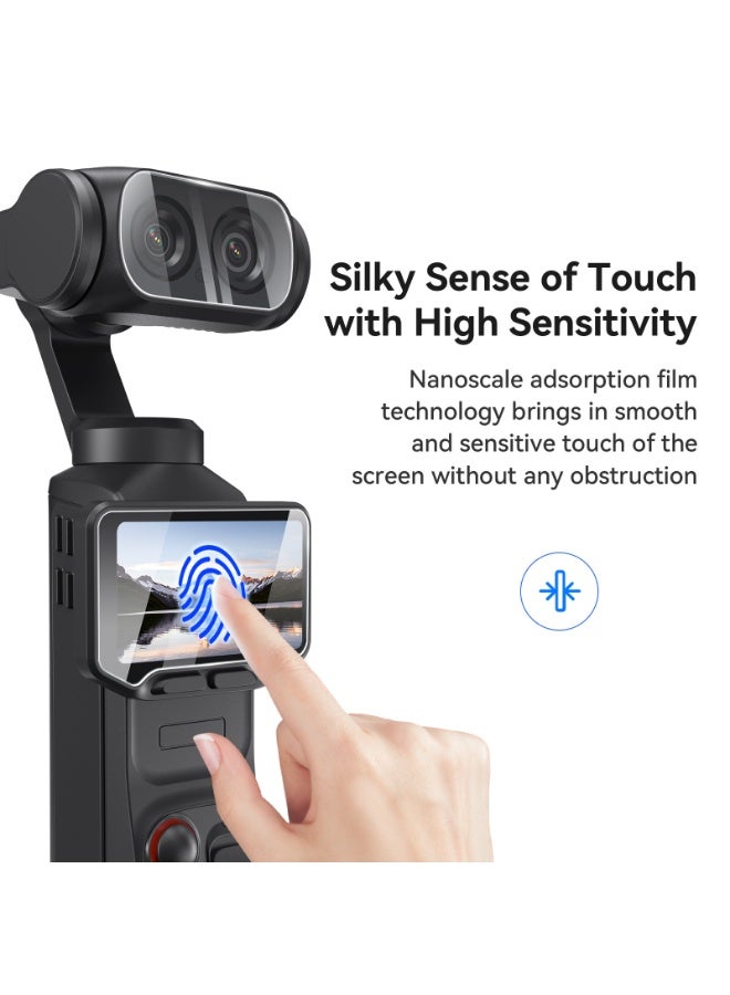 aMagisn 2PCS Ultra-Smooth Touch Tempered Lens Protector for Insta360 Luna Ultra Camera Lens Protection Film, 9H+ Hardness Anti-Scratch HD Clear Glass, High Transparency Anti-Reflective Coating - Image 5