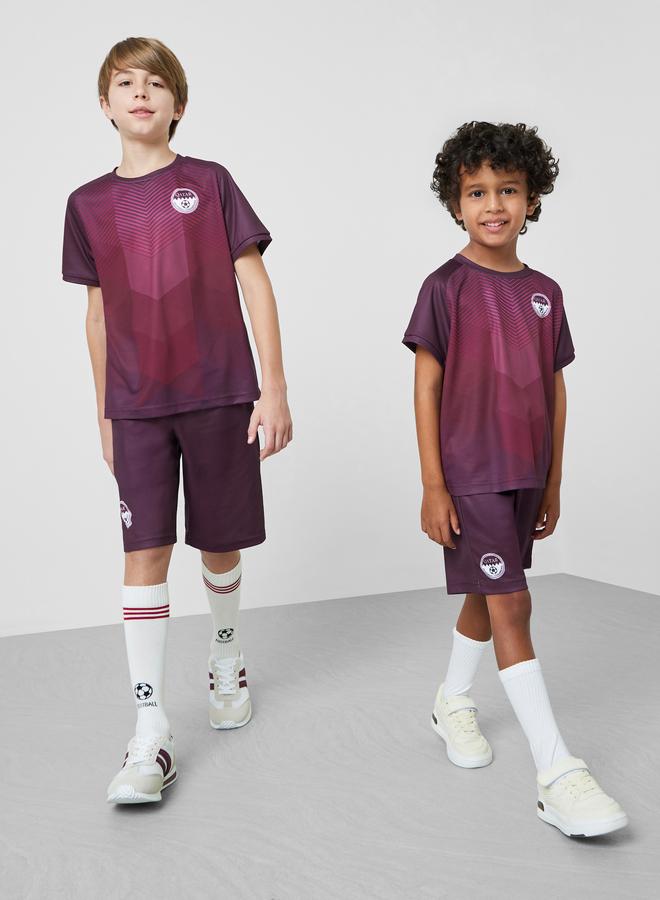 Styli Boys Qatar Print Jersey T-Shirt and Shorts FIFA Football Set - Image 5