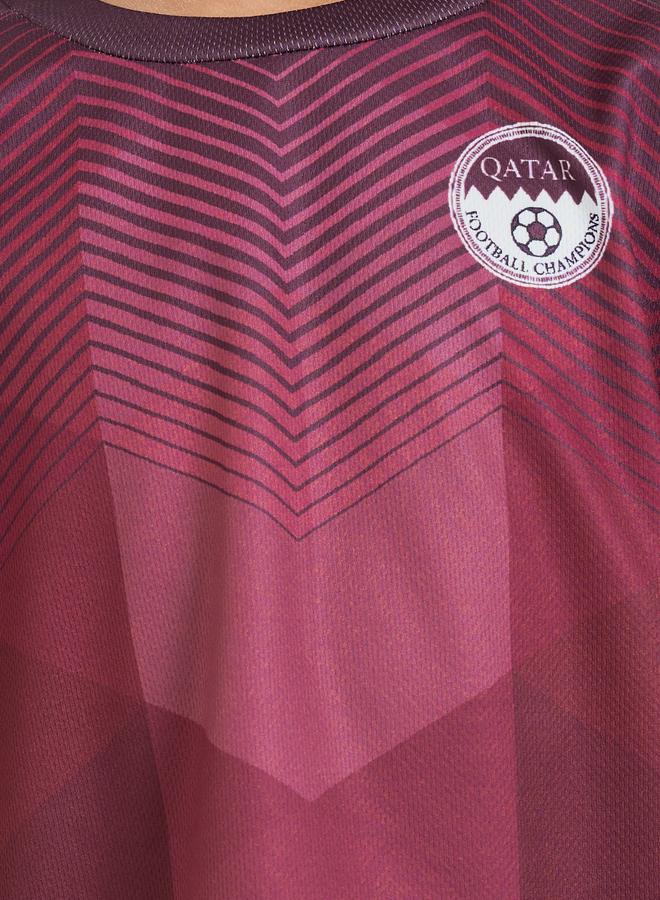 Styli Boys Qatar Print Jersey T-Shirt and Shorts FIFA Football Set - Image 4