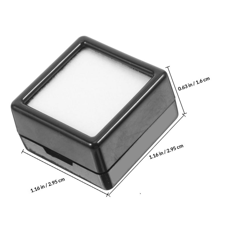 70pcs Gemstone Display Boxes With Plastic Lids 29.5mm Square Loose Stone Cases Jewelry Packing Organizer - Image 3
