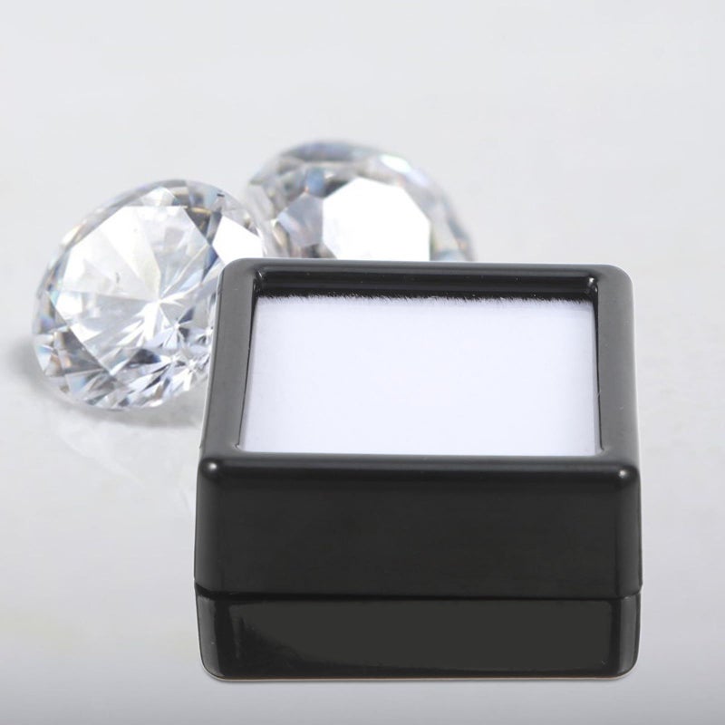 70pcs Gemstone Display Boxes With Plastic Lids 29.5mm Square Loose Stone Cases Jewelry Packing Organizer - Image 5