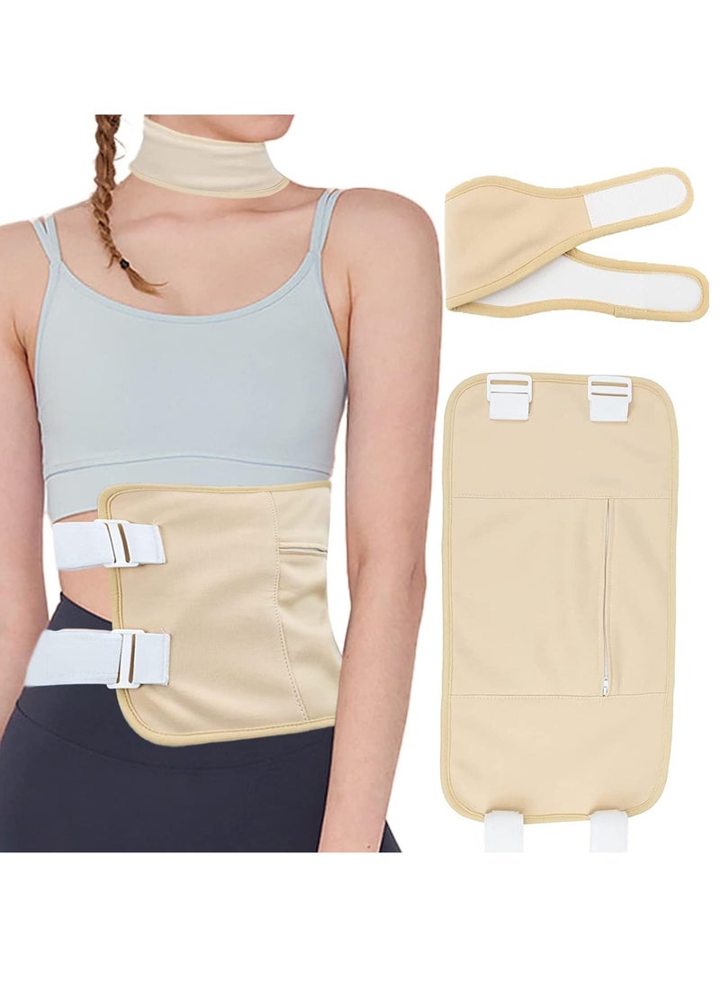 Generic Castor Oil Belt Wrap Waist and Neck for Liver Detox Reusable Castor Oil Pack Kit with Adjustable Strap (Oil Not Included)  - Image 1