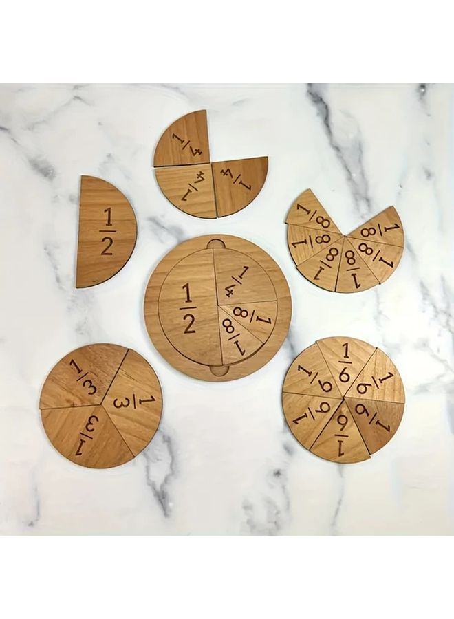 Fraction Circles Math Board Game With Rotating Wheel Numbered 1 To 12 1 Set - Image 4