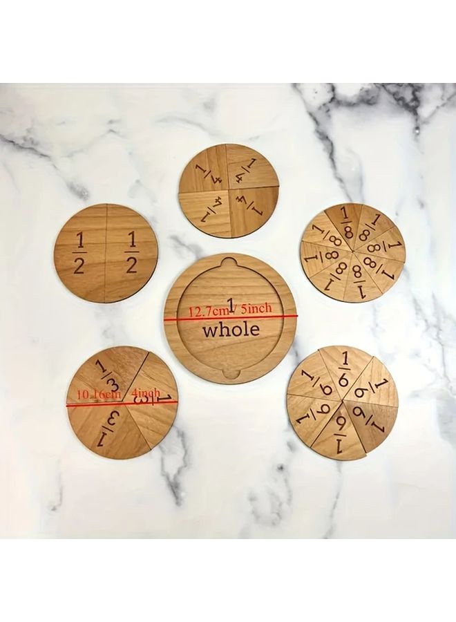 Fraction Circles Math Board Game With Rotating Wheel Numbered 1 To 12 1 Set - Image 2