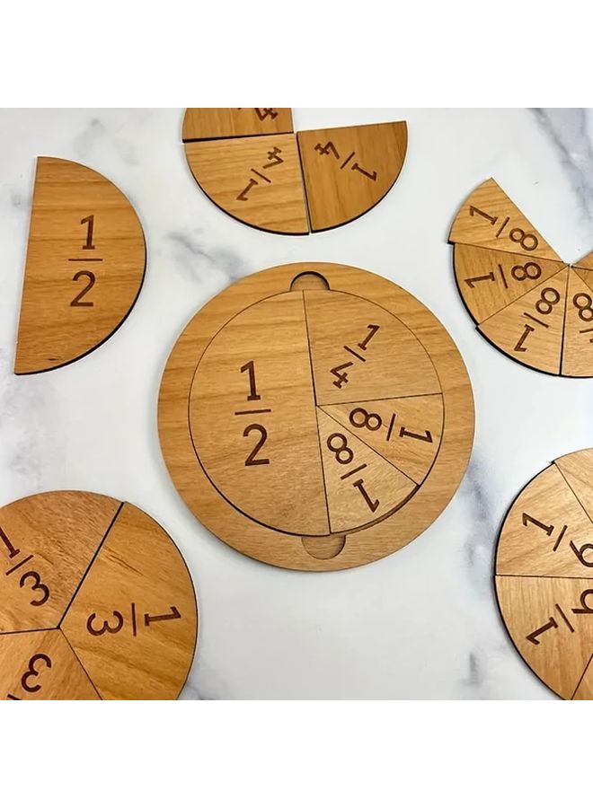 Fraction Circles Math Board Game With Rotating Wheel Numbered 1 To 12 1 Set - Image 1