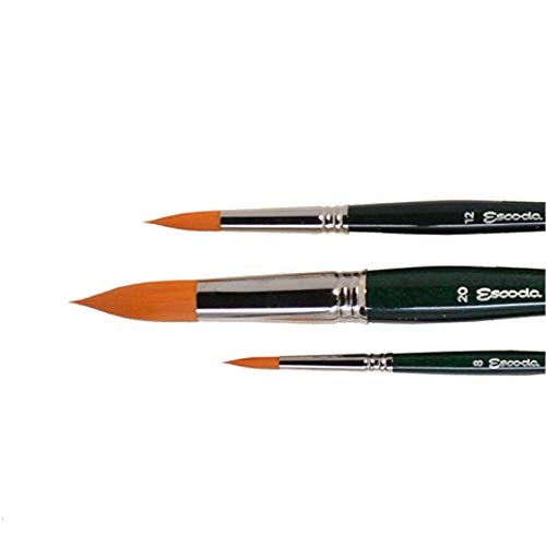 Speedball Escoda Signature Brush Collection Nicholas Simmons Set of 3 Artist Watercolor Brushes - Image 2